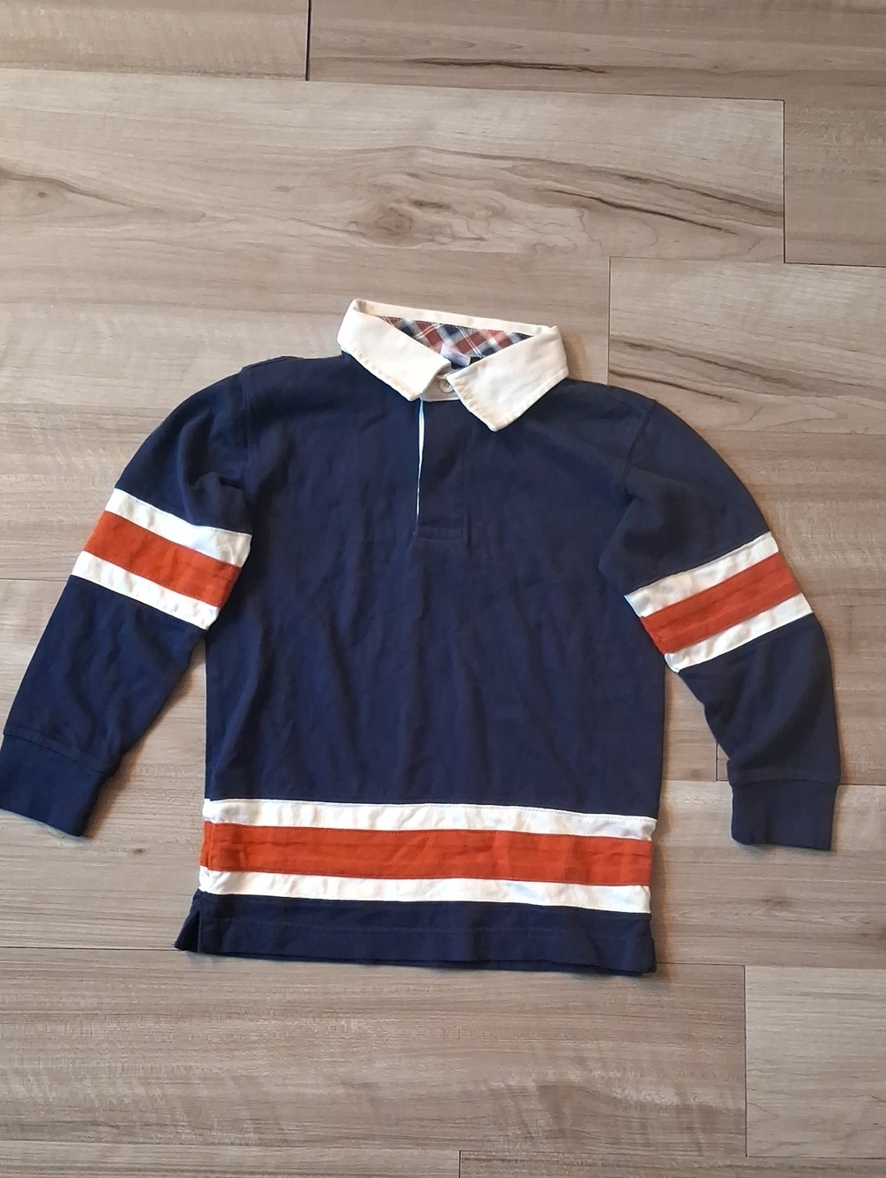Gymboree Navy Rugby Shirt Stripes Size 6 Boys (M)